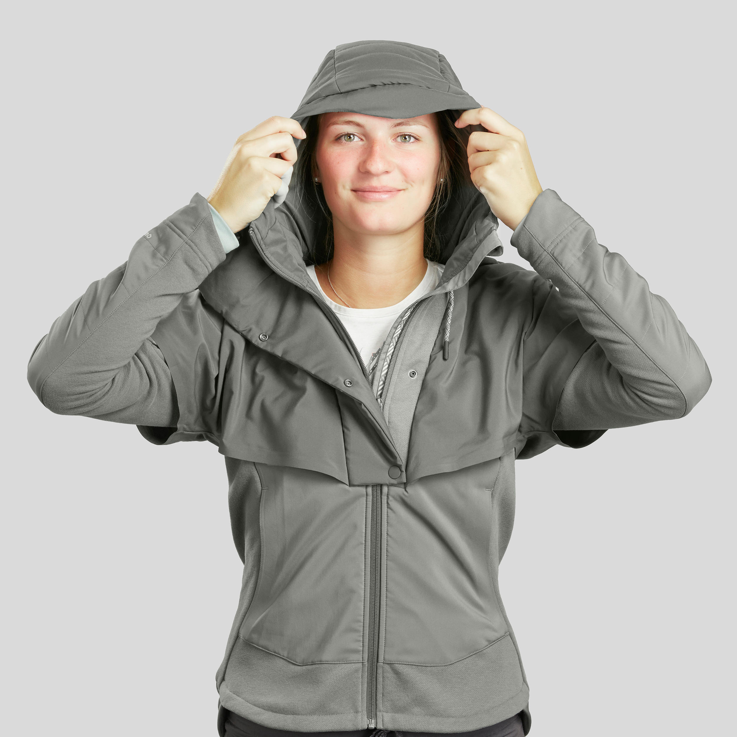 womens khaki hoodie
