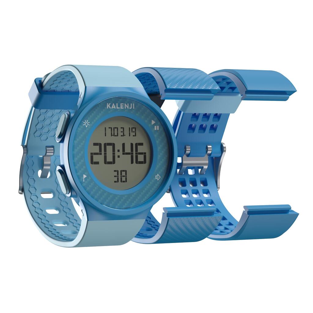 W500 m men's running timer watch - blue