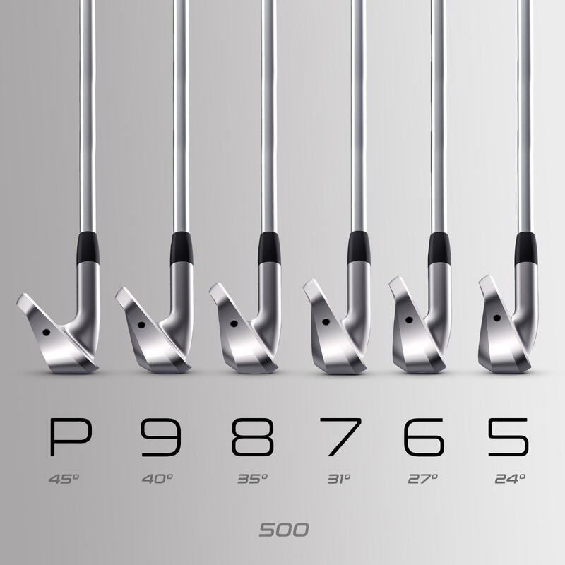 Série ferros de golf destro tamanho 1 velocidade média - INESIS 500