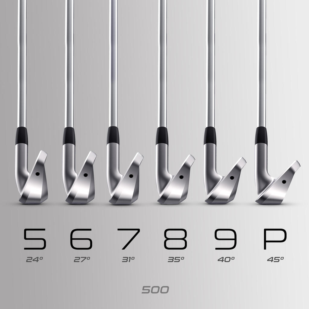 Golf Eisensatz 500 - linkshand hohe Schlägerkopfgeschwindigkeit Grösse 1