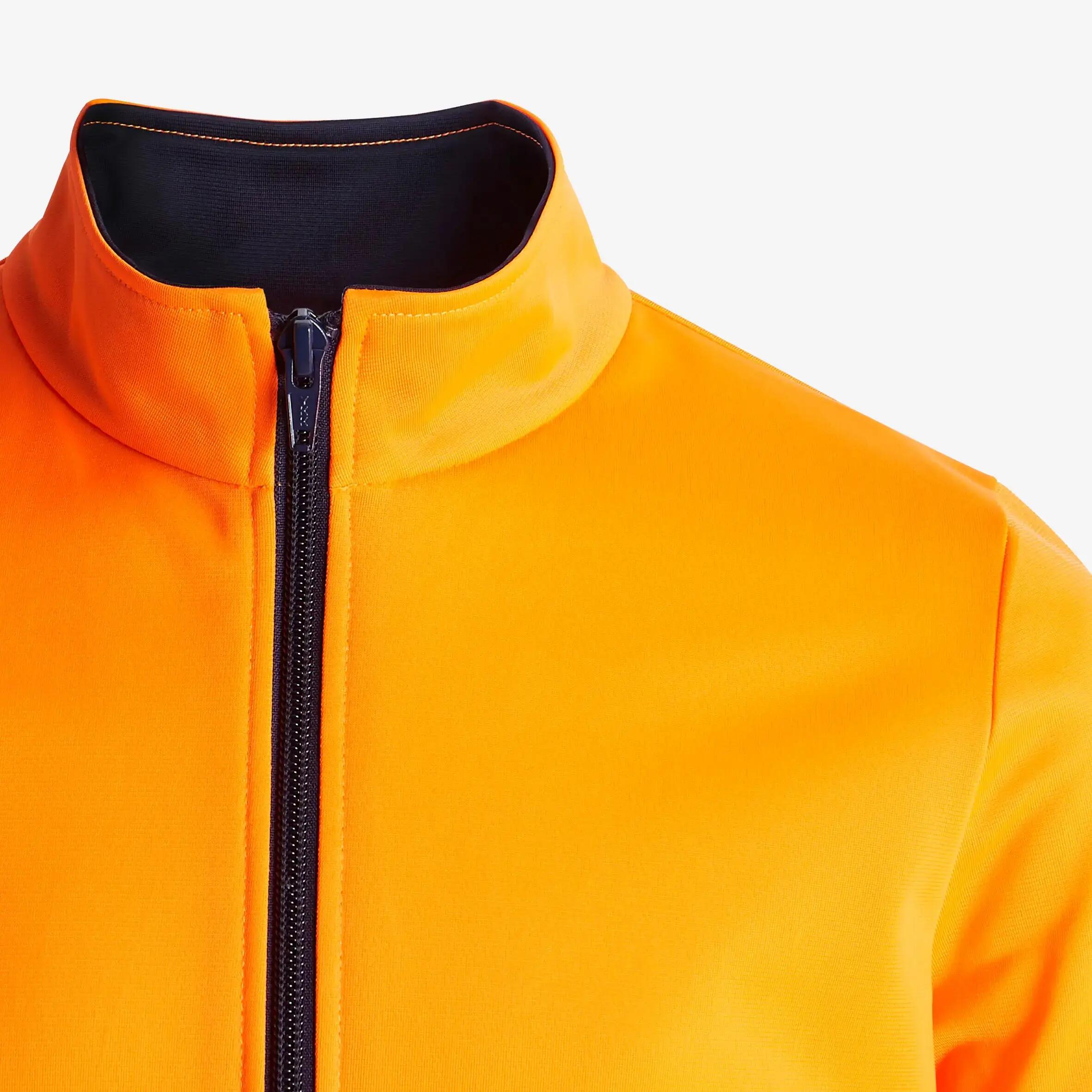 Girls' Warm Breathable Synthetic Gym Tracksuit Gym'y S500 - Orange 4/5