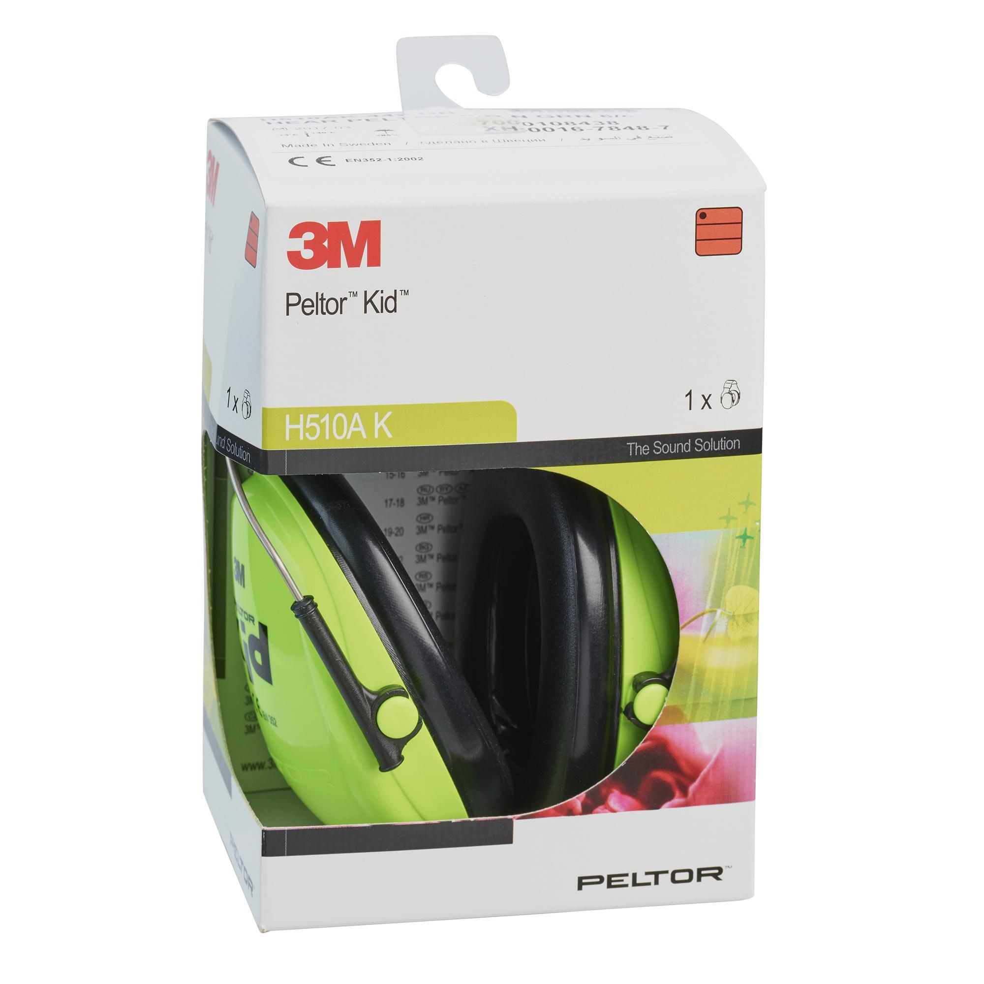 Noise-cancelling headphones Peltor junior GREEN