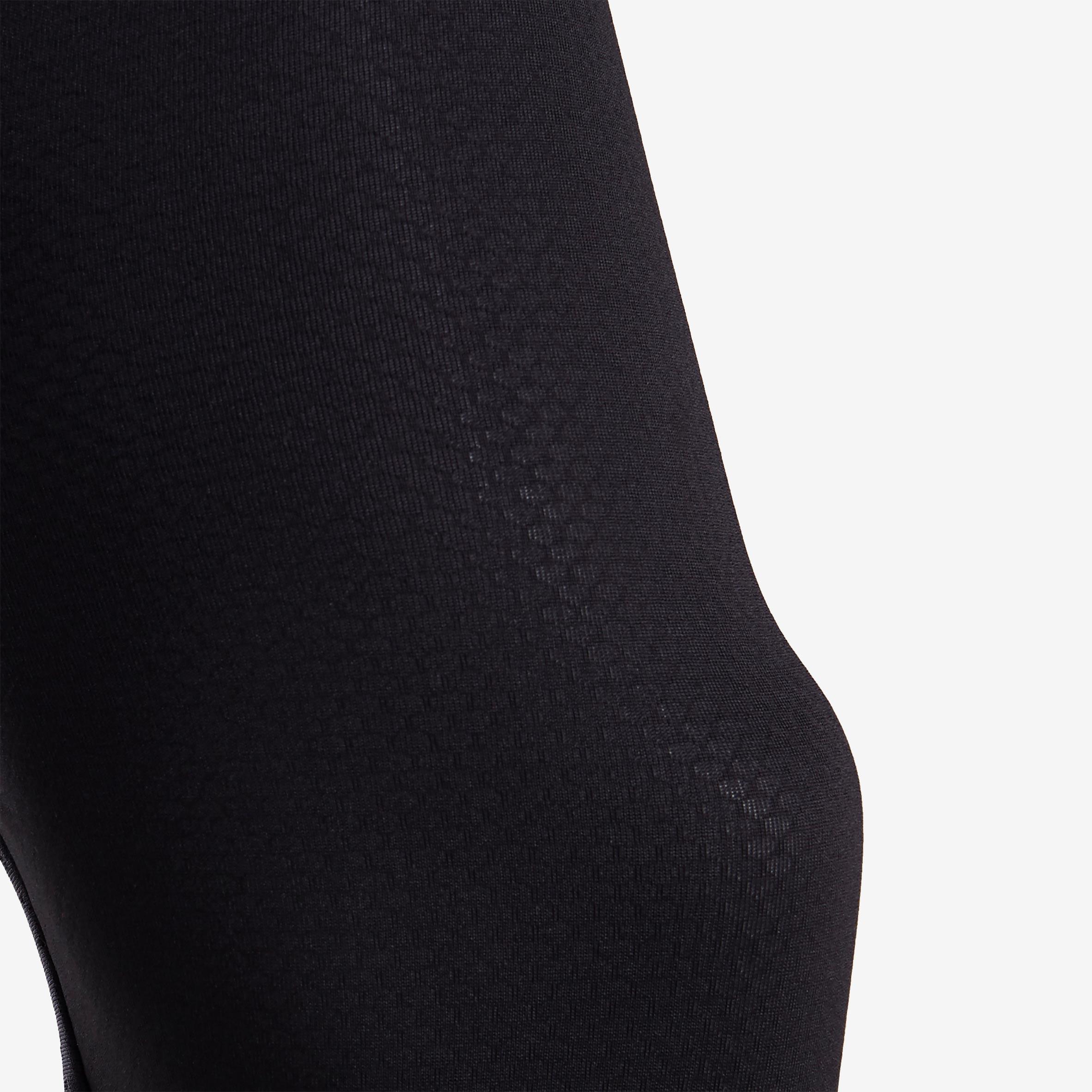 S900 Girls' Warm Breathable Gym Leggings - Black/Grey Inside 6/6