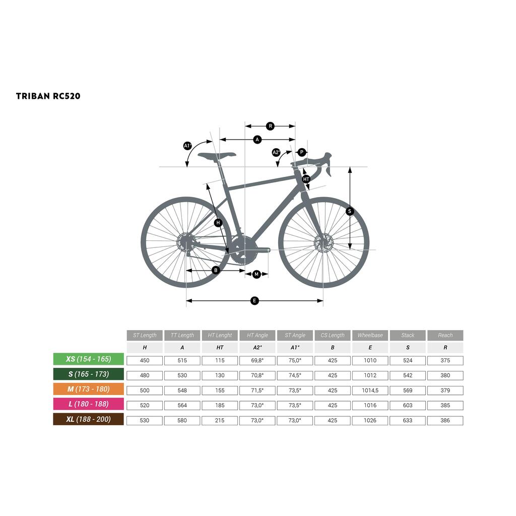 Sieviešu šosejas tūrisma velosipēds “RC 520 Microshift”, 10 ātrumi