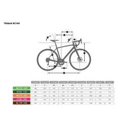 Men's Recreational Cycling Road Bike RC100 - Grey