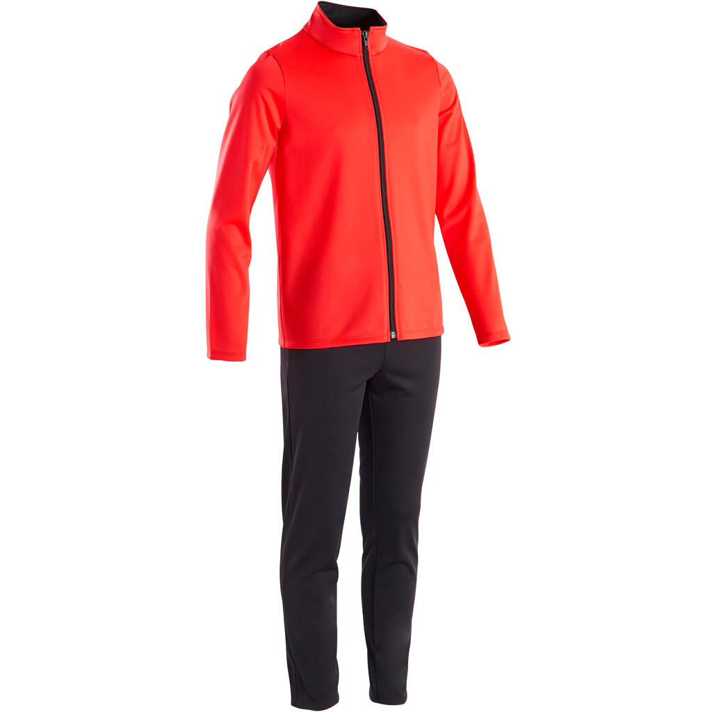 Trainingsanzug warm, atmungsaktive Synthetik S500 Gym'y Kinder rot