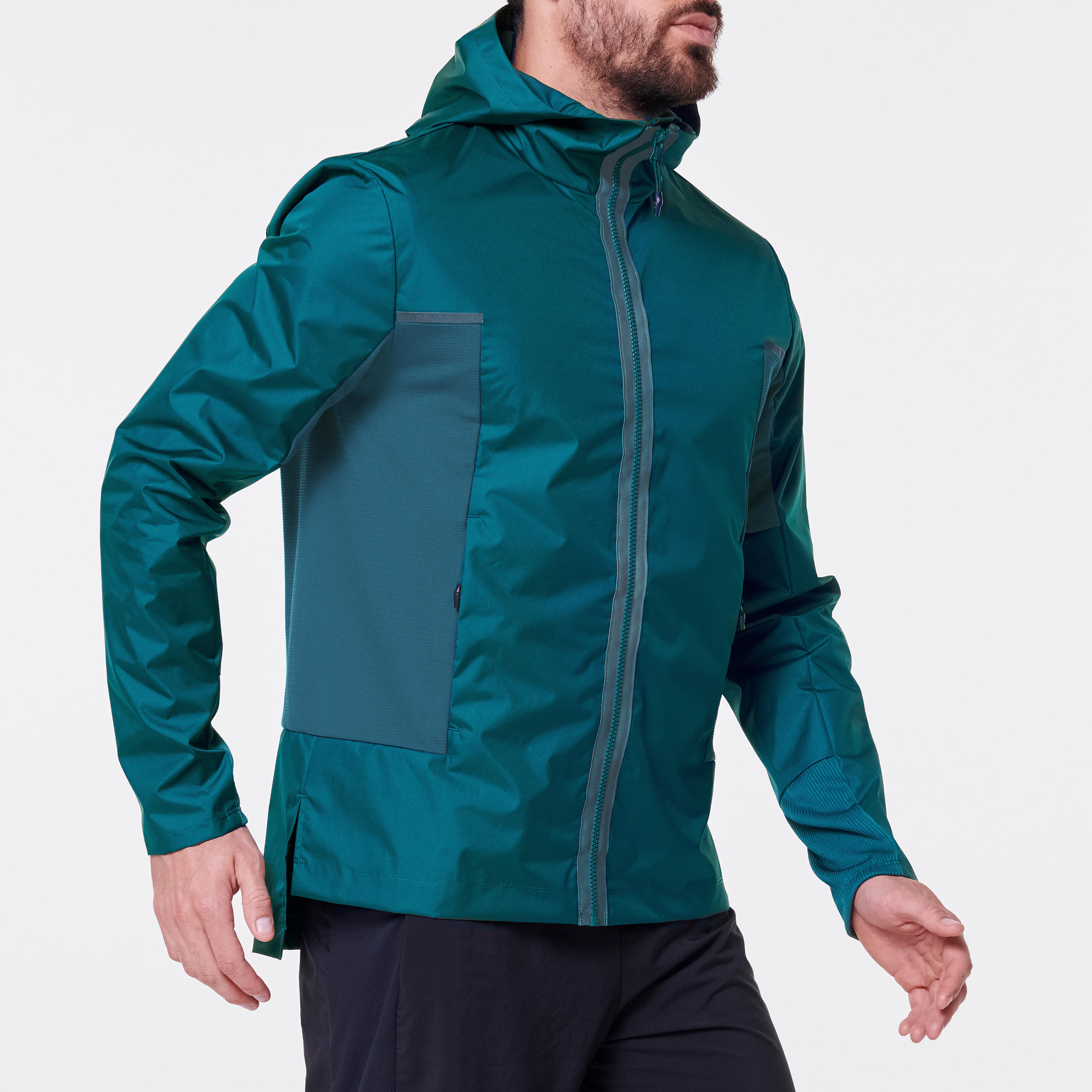 Run Jacket Men's Jogging Wind and Rain Jacket Run Rain Breath - green - Decathlon