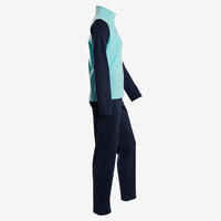 Kids' Breathable Synthetic Tracksuit Gym'y - Blue Top/Navy Bottoms