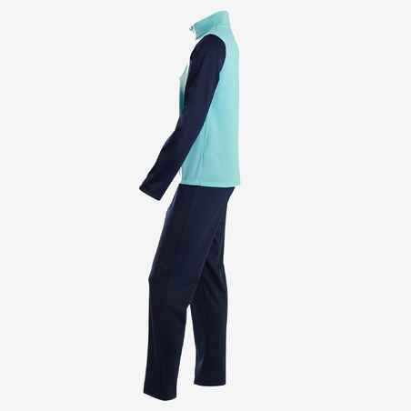 Kids' Breathable Synthetic Tracksuit Gym'y - Blue Top/Navy Bottoms