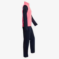 S500 Gym'y Girls' Warm Breathable Synthetic Gym Tracksuit - Pink