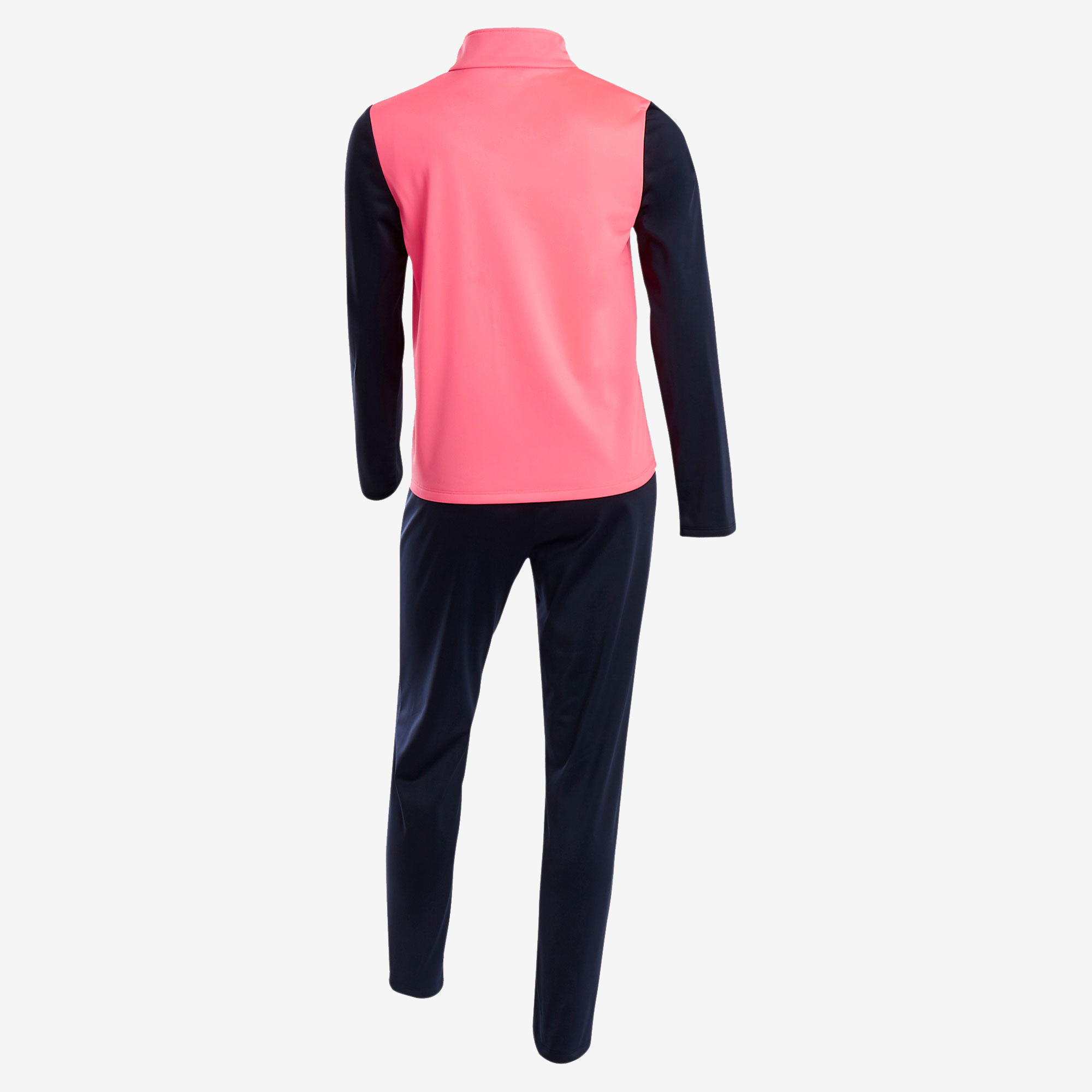 S500 Gym'y Girls' Warm Breathable Synthetic Gym Tracksuit - Pink 3/7