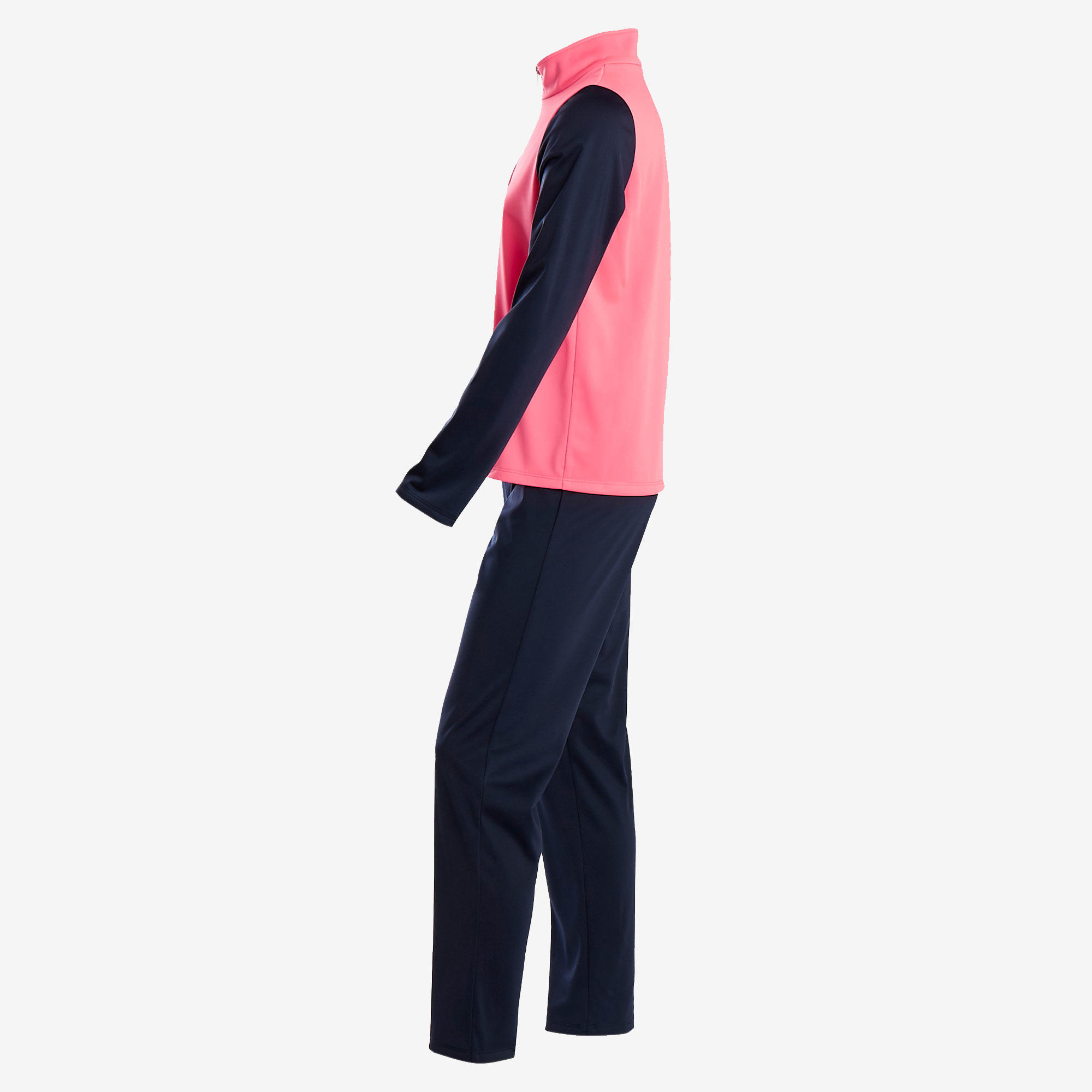S500 Gym'y Girls' Warm Breathable Synthetic Gym Tracksuit - Pink 4/7