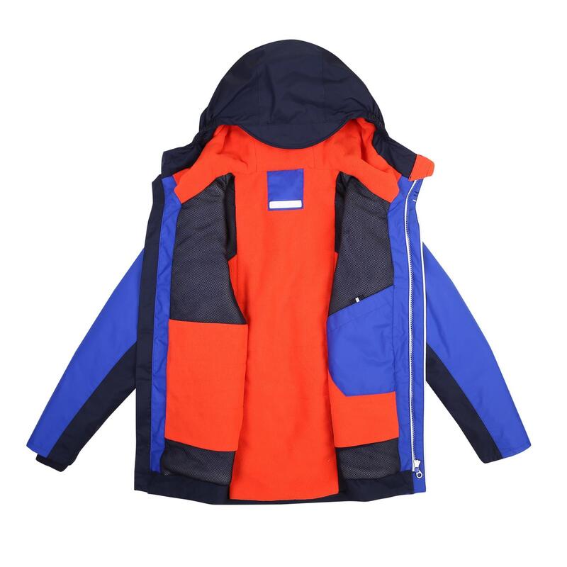 Segeljacke Kinder 100 winter warm wasserdicht blau/gelb