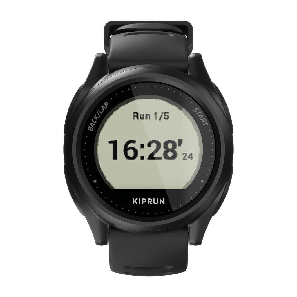 Ρολόι Kiprun 500 με GPS για τρέξιμο-Μαύρο