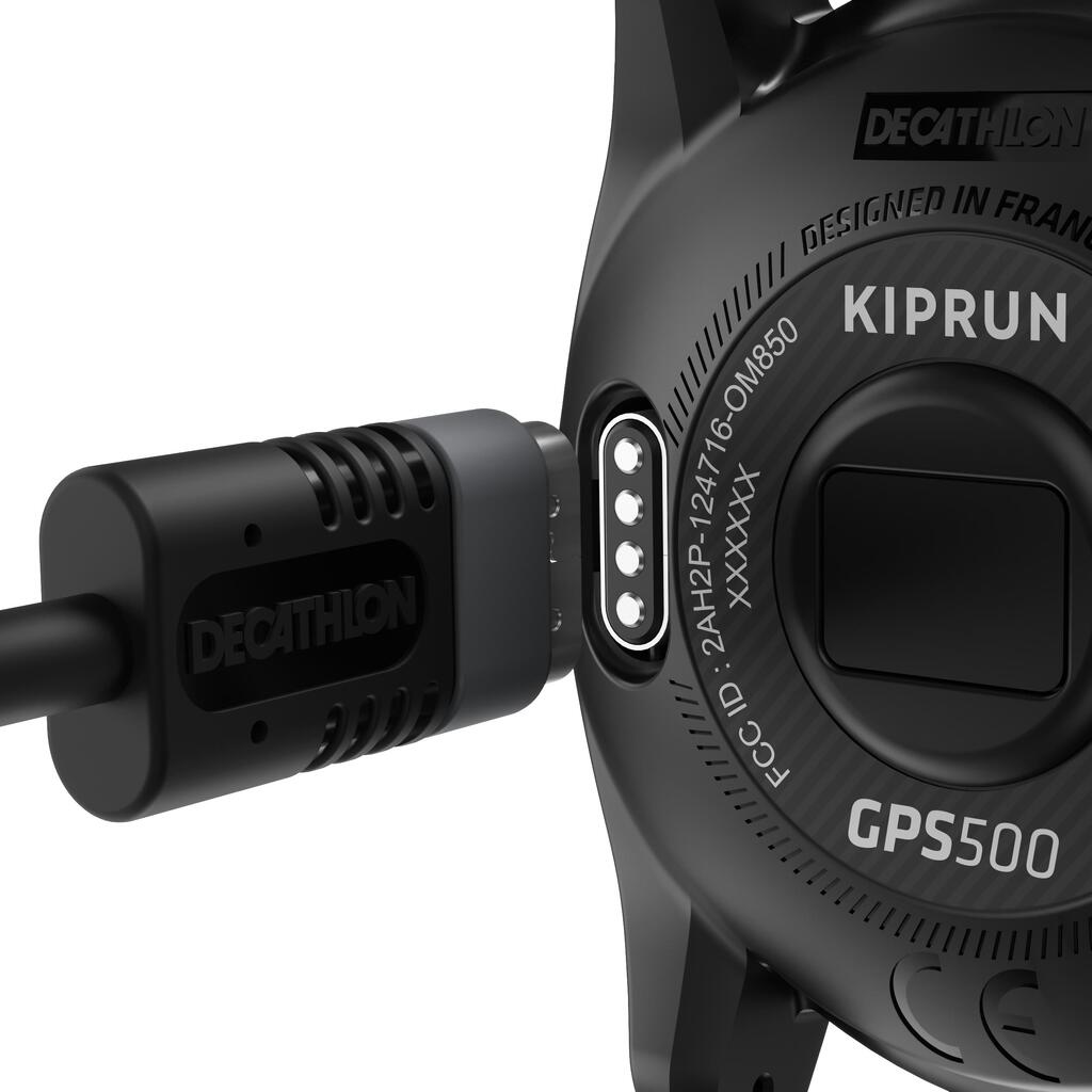 Ρολόι Kiprun 500 με GPS για τρέξιμο-Μαύρο