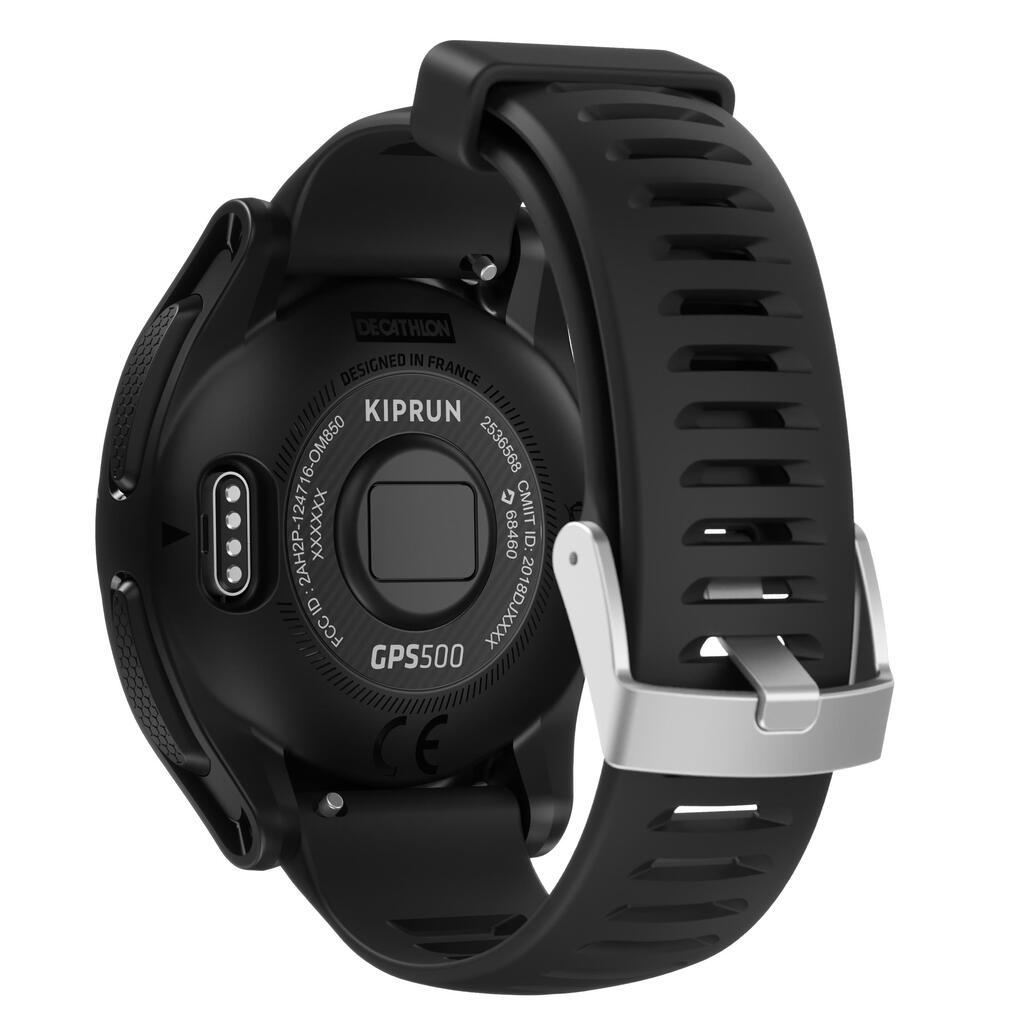 Ρολόι Kiprun 500 με GPS για τρέξιμο-Μαύρο