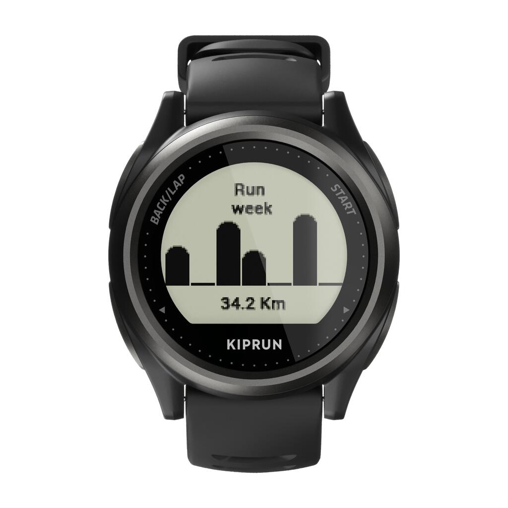 RUNNING WRIST HEART-RATE MONITOR WATCH KIPRUN GPS 550 - BLACK