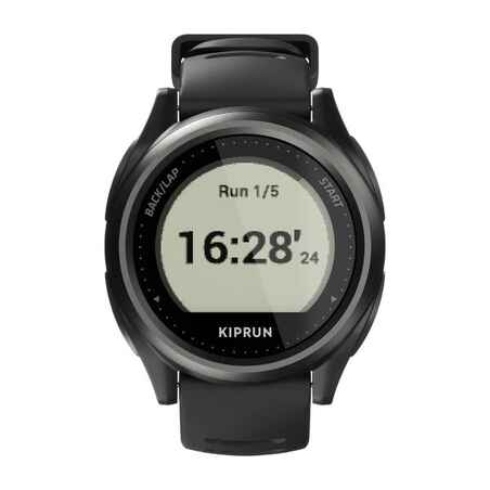 ساعة جري Kiprun GPS 550 لمراقبة معدل ضربات القلب- أسود