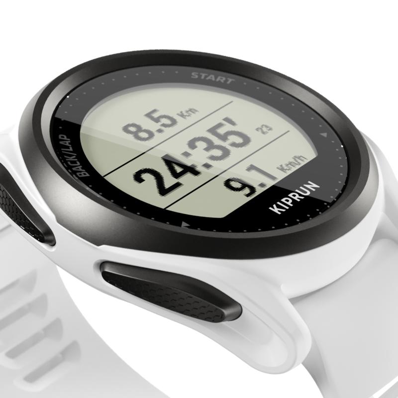 RUNNING WRIST HEART-RATE MONITOR WATCH KIPRUN GPS 550 - WHITE - Decathlon