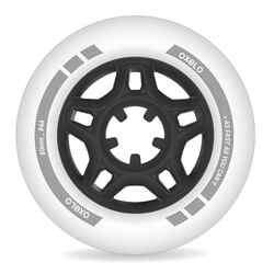 Fit Fitness Inline Skate 80mm 84A Wheels 4-Pack - White