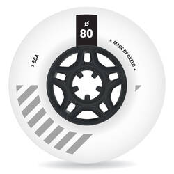 80 mm 86A Freeride Inline Skating Wheels 4-Pack - White