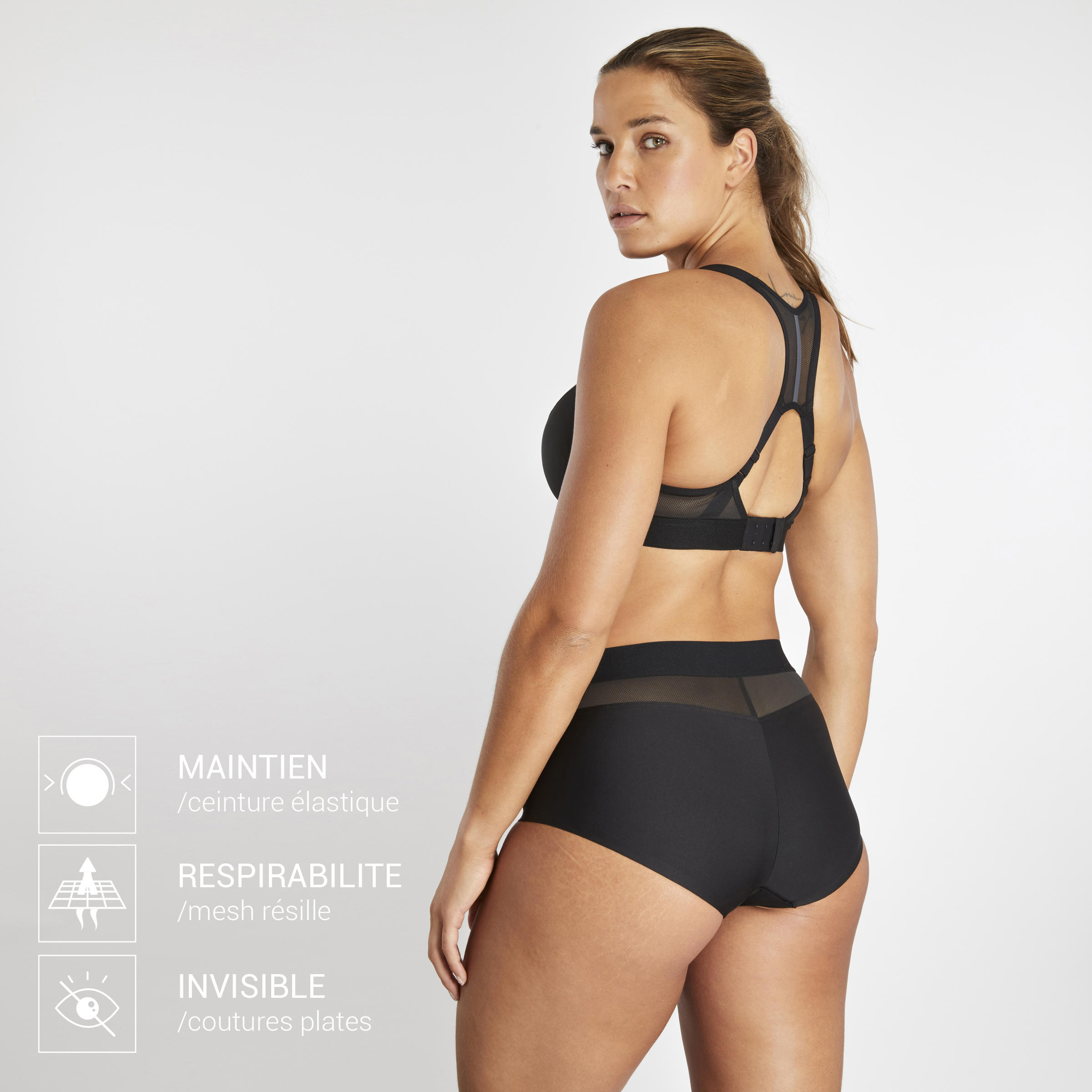 Bóxer para Running Kalenji Mujer Negro/Rosa Coral - Decathlon