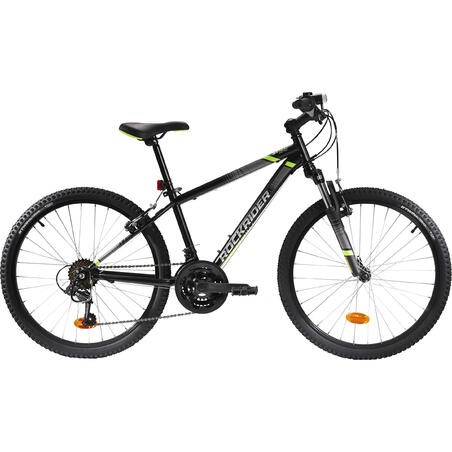 Велосипед гірський Rockrider ST 500 для дітей від 9 до 12 років 24" чорний