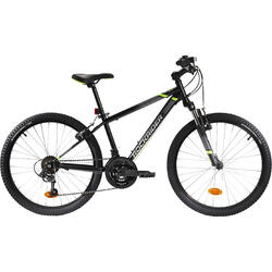 MOUNTAINBIKE VOOR KINDEREN 9-12 JAAR ROCKRIDER ST 500 24 INCH Zwart