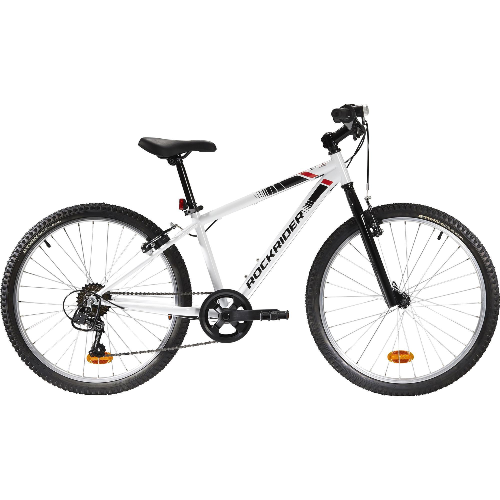 BTWIN Mountainbike kind 24 inch Rockrider ST 100 9-12 jaar wit