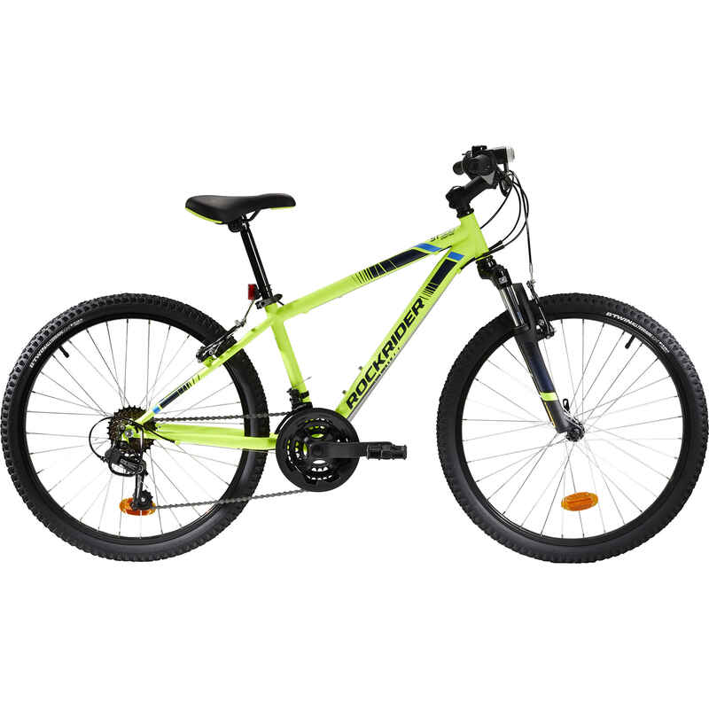 24 INCH KIDS MOUNTAIN BIKE ROCKRIDER ST 500 9-12 YEARS OLD - Yellow