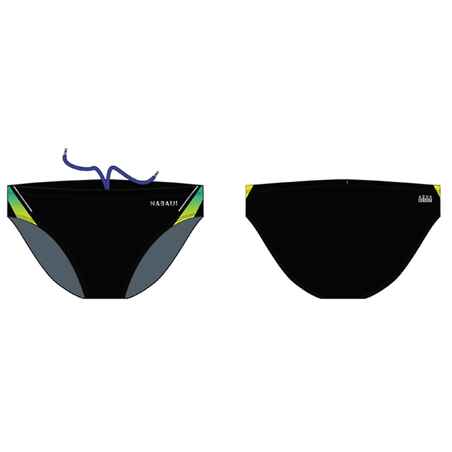 Boys' swimming briefs 900 yoke grad green