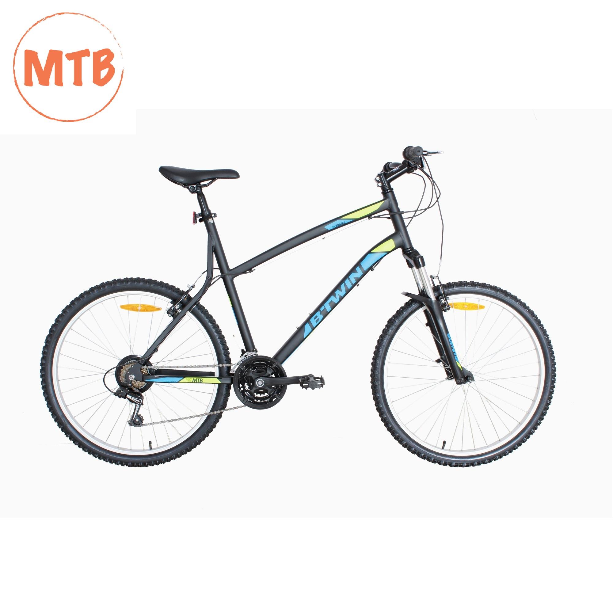 btwin rockrider 340 grey yellow mtb cycle