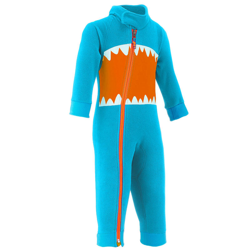 Combinaison Polaire De Ski Luge Bebe Midwarm Turquoise Lugik Decathlon