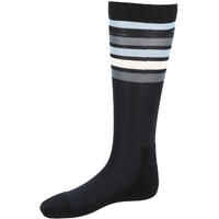 Adult Horse Riding Socks SKS100 - Black/White and Grey Stripes