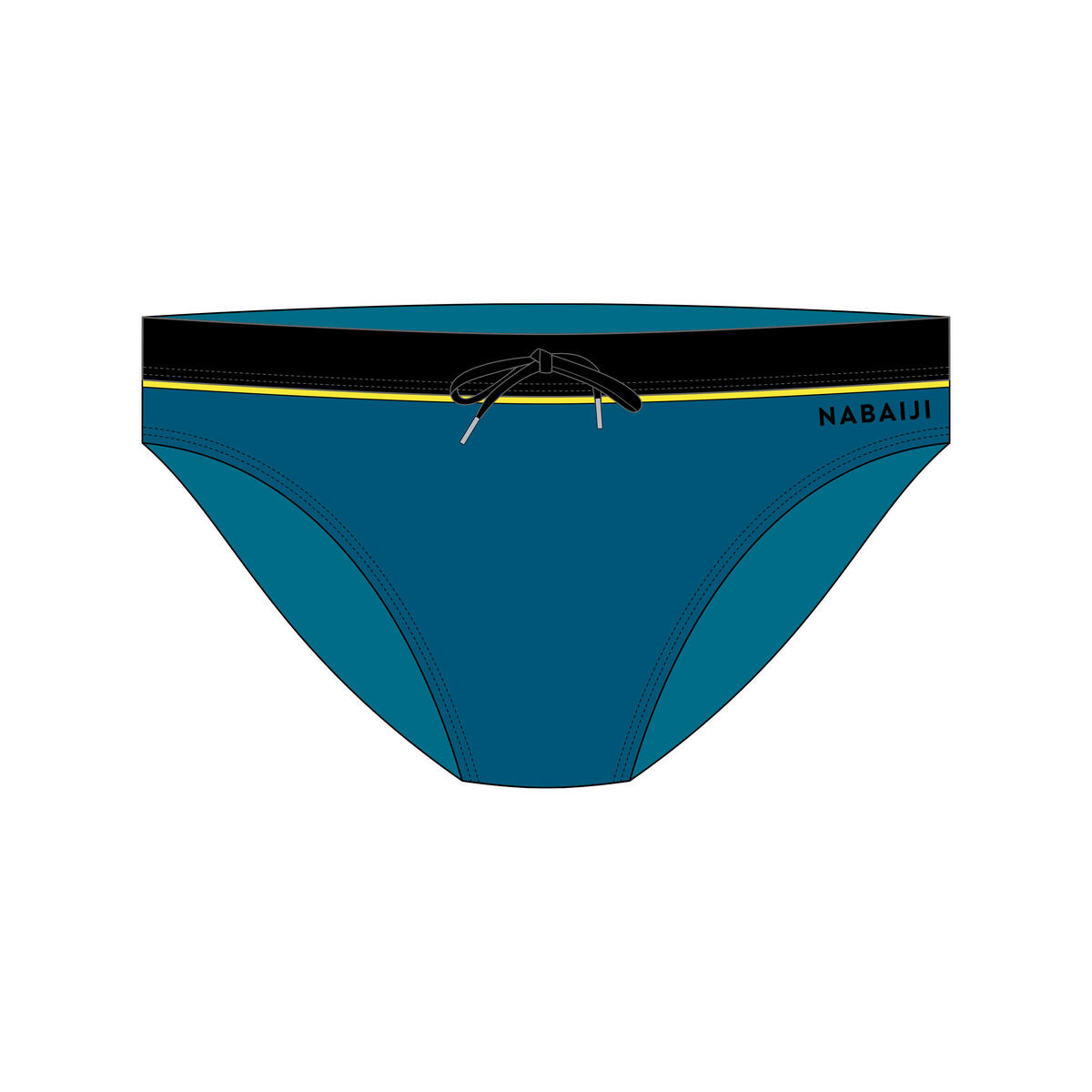 MAILLOT DE BAIN NATATION HOMME - SLIP 100 PEP - BLEU NOIR