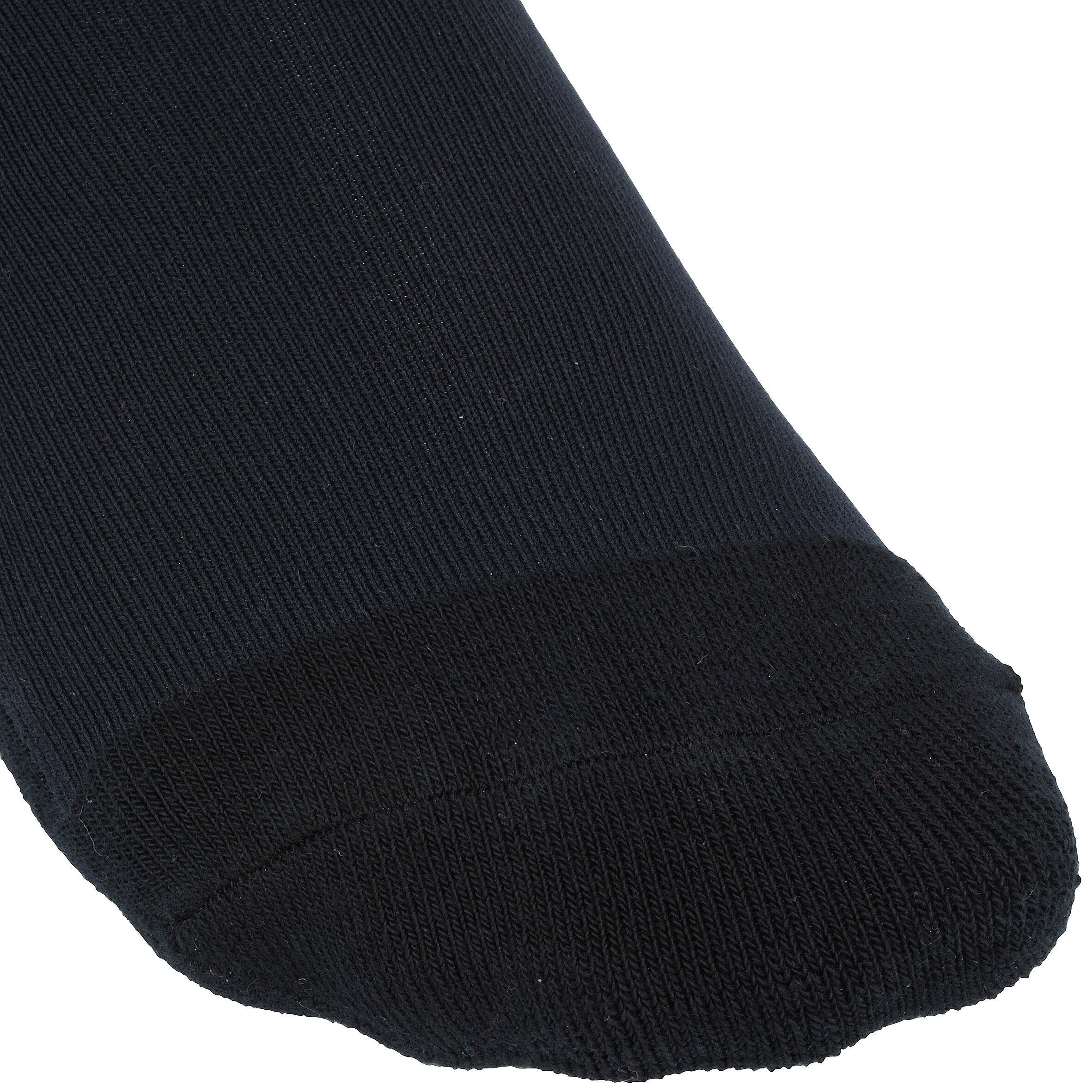 Adult Horse Riding Socks 100 - White/Grey Stripes -  2