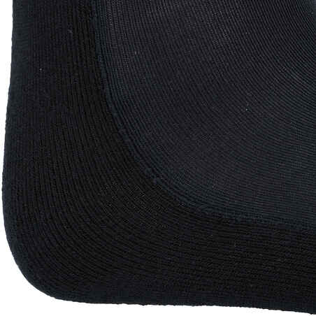 גרבי רכיבה בסיסיים למבוגרים 1 זוגות - פסים שחורים/אפורים 