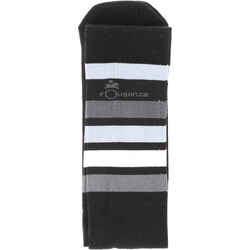 Adult Horse Riding Socks SKS100 - Black/White and Grey Stripes