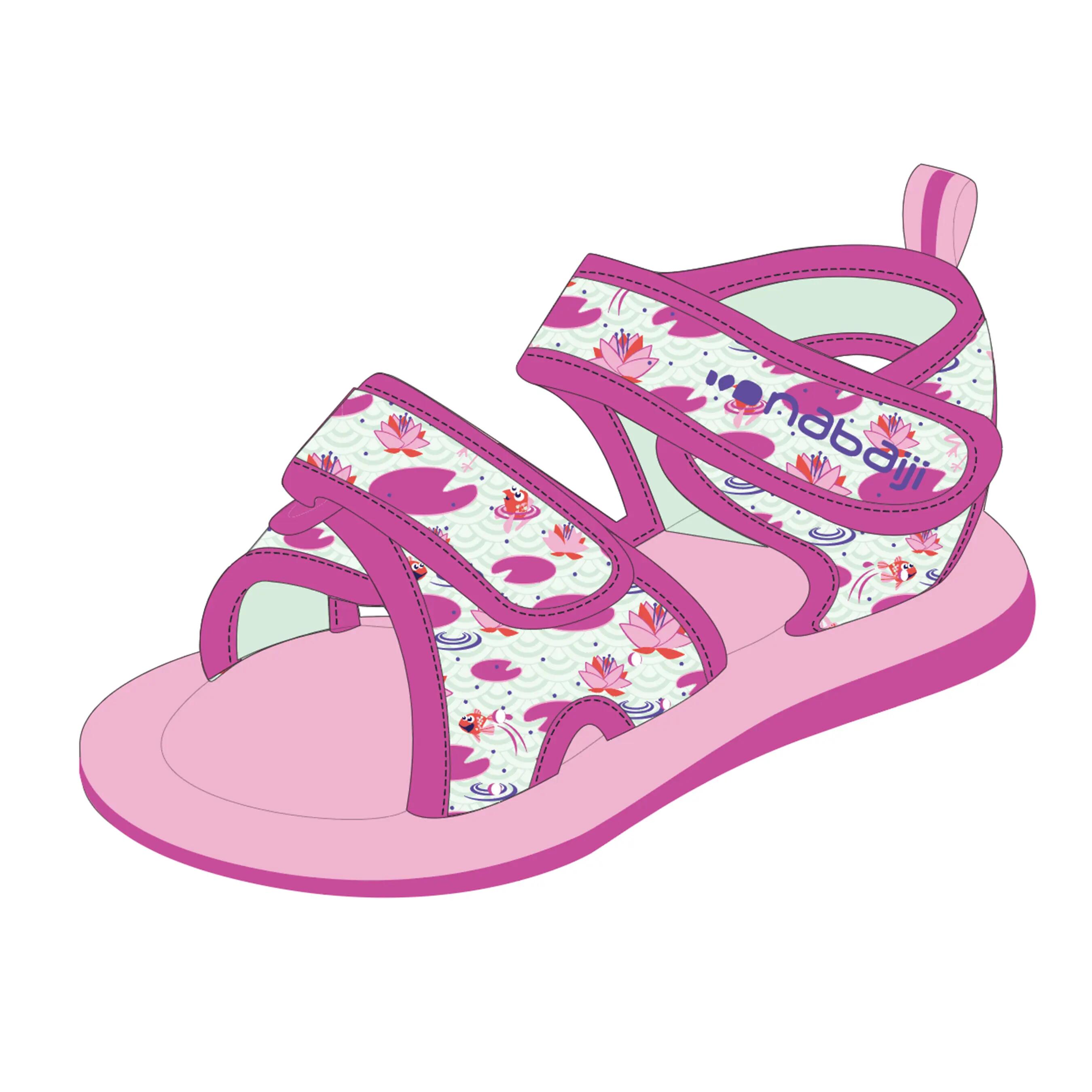 Baby Swimming Sandals - Pink flamingo print 5/5