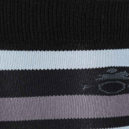 Adult Horse Riding Socks SKS100 - Black/White and Grey Stripes