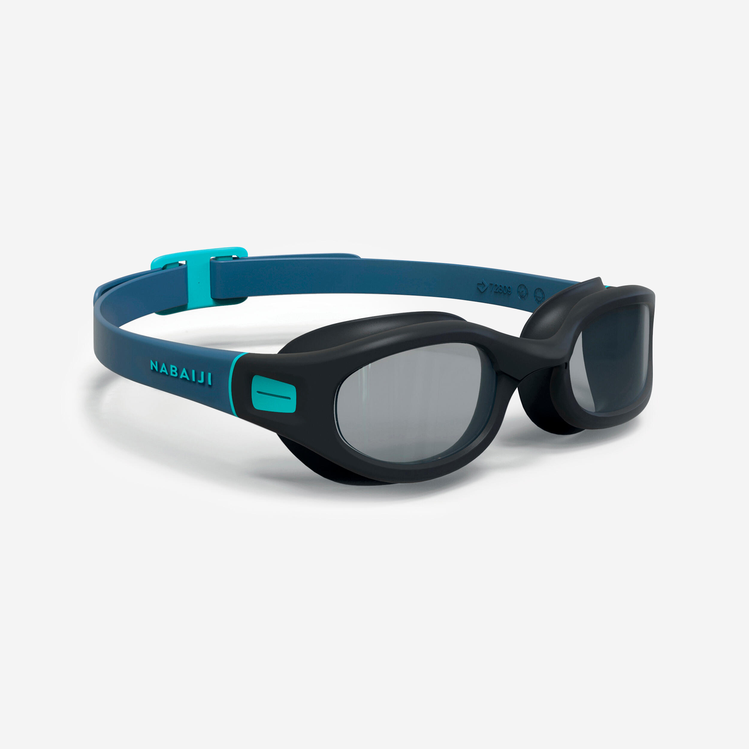 NABAIJI Swimming goggles SOFT - Clear lenses - Size large - Black blue
