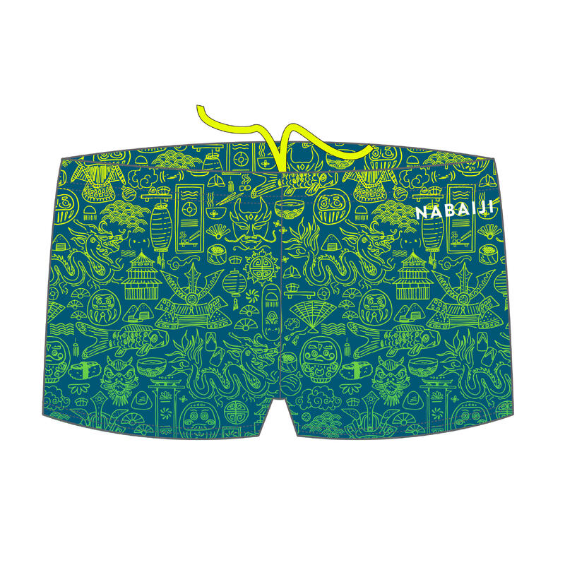 Çocuk Boxer Mayo - Sarı/Yeşil/Mavi - Desenli - 500 FITIB