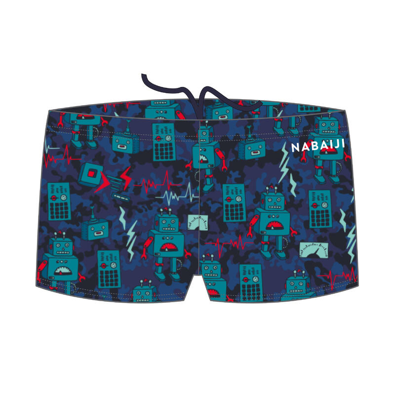 Çocuk Boxer Mayo - Siyah/Mavi - Köpekbalığı Desenli - 500 FITIB