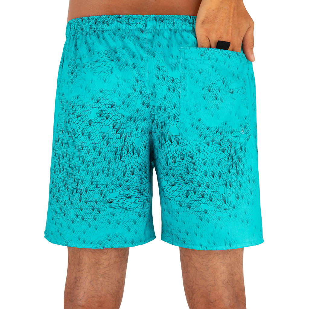 Surfing Short Boardshorts 100 - Blockoi Turquoise