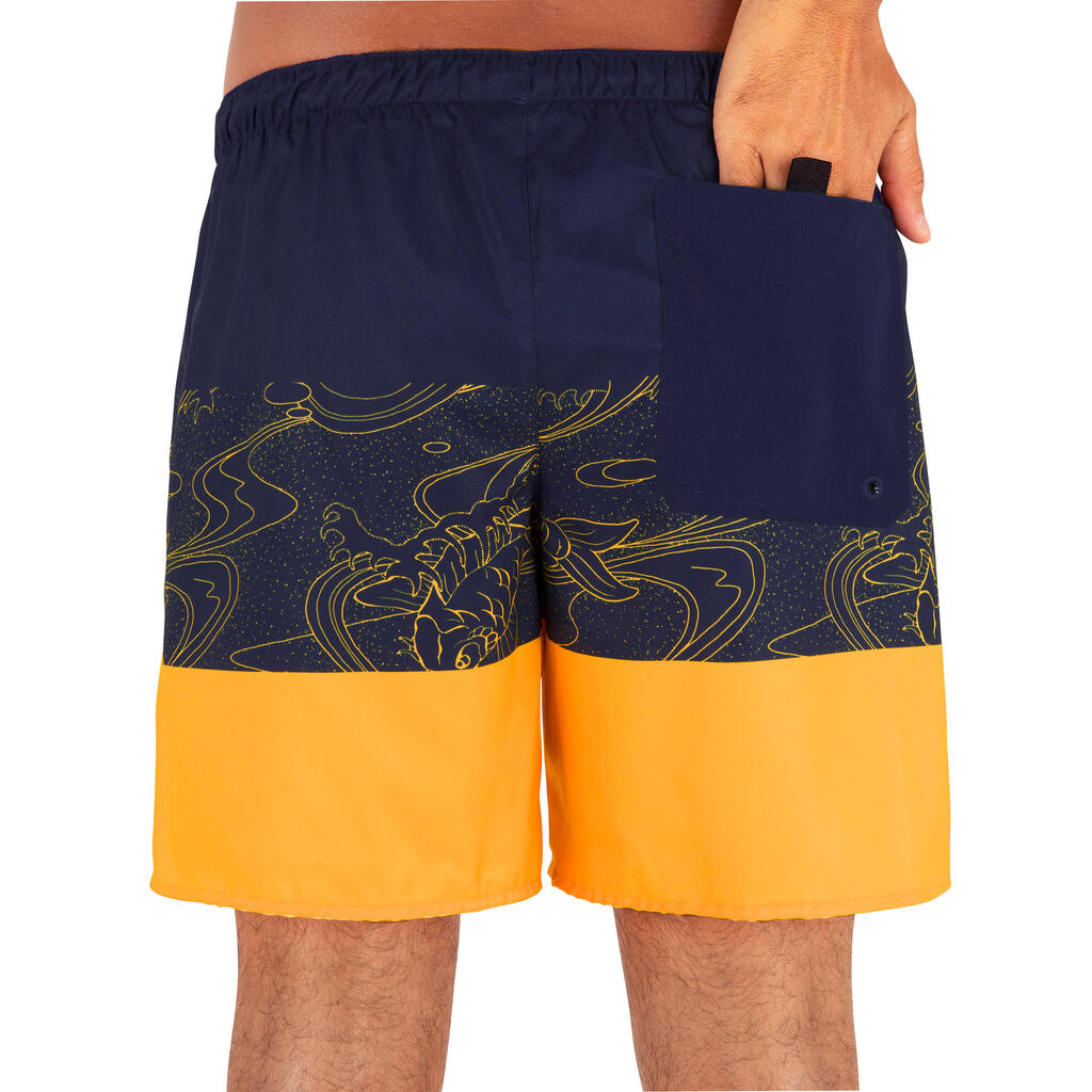 Surf-Boardshorts kurz 100 Palmito schwarz