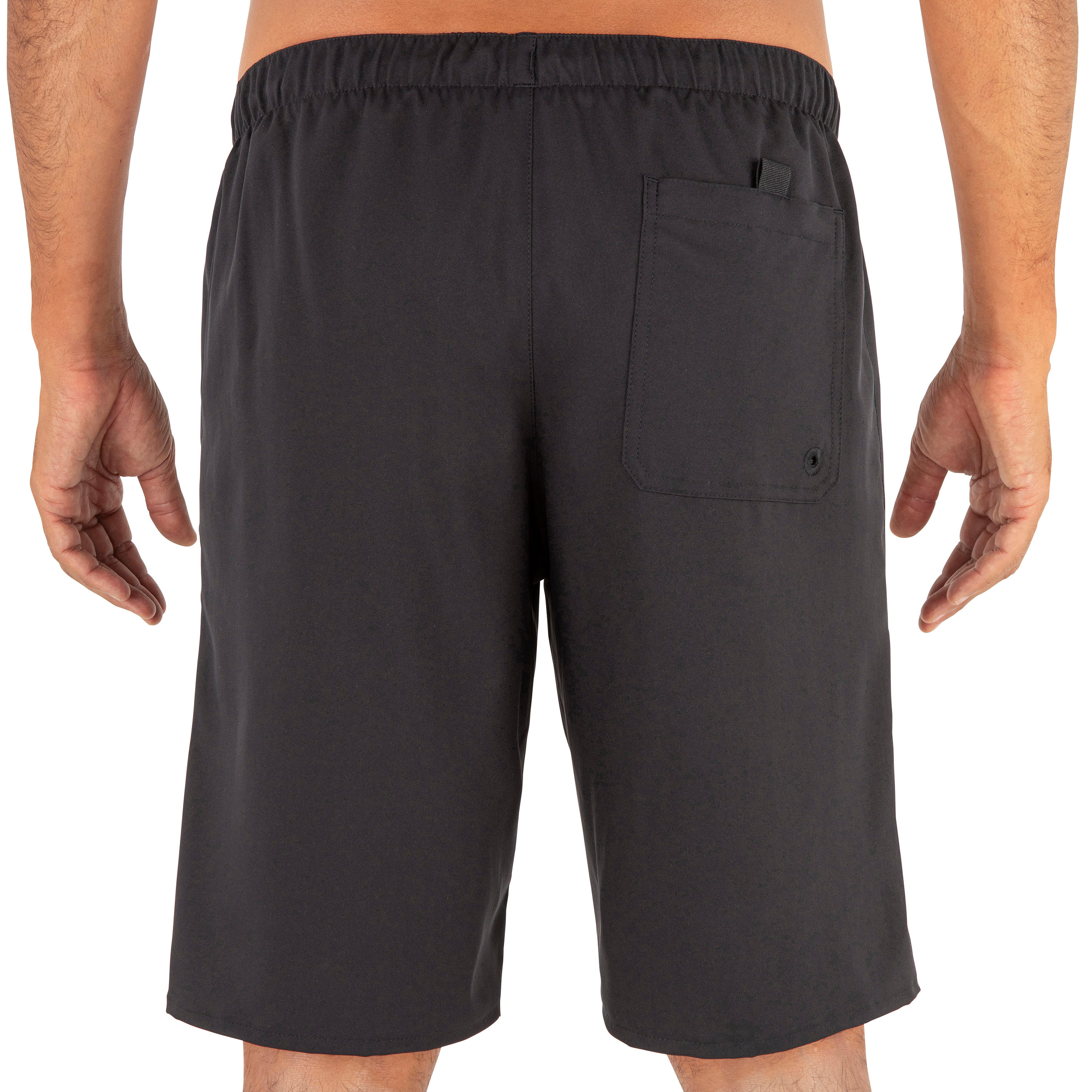 Surfing Long Boardshorts 100 - Simple Black 3/5