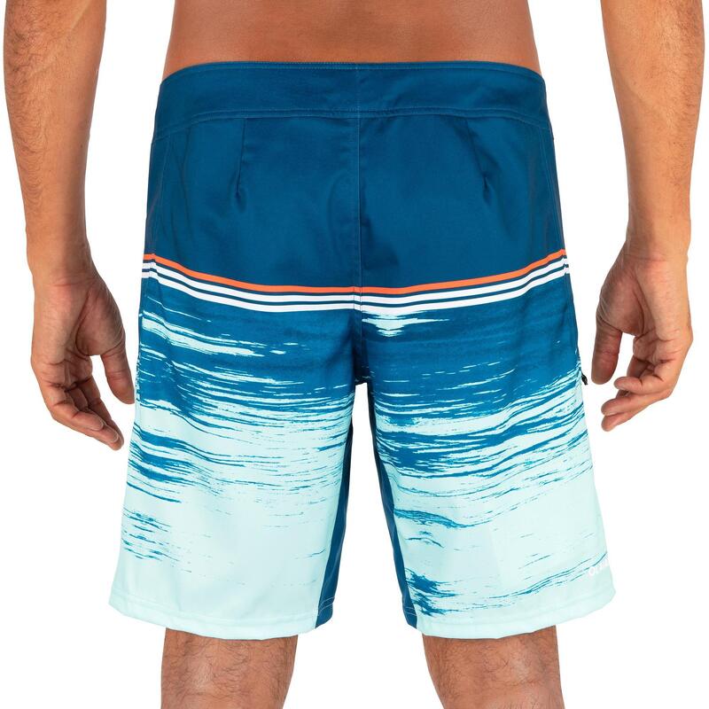 Boardshorts Surfen Herren mittellang 500 Radical petrol/türkis