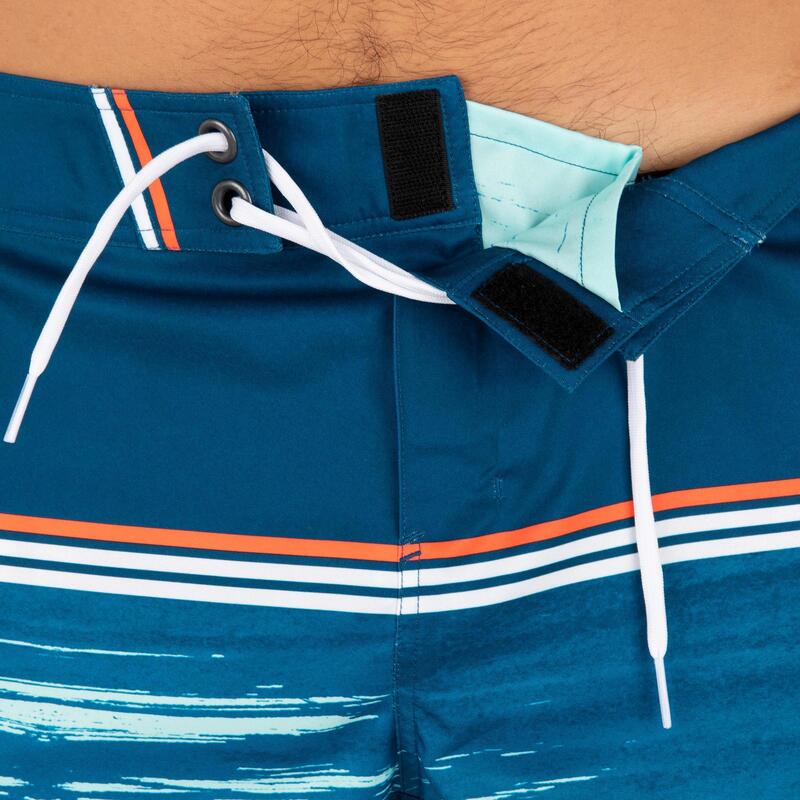 Boardshorts Surfen Herren mittellang 500 Radical petrol/türkis