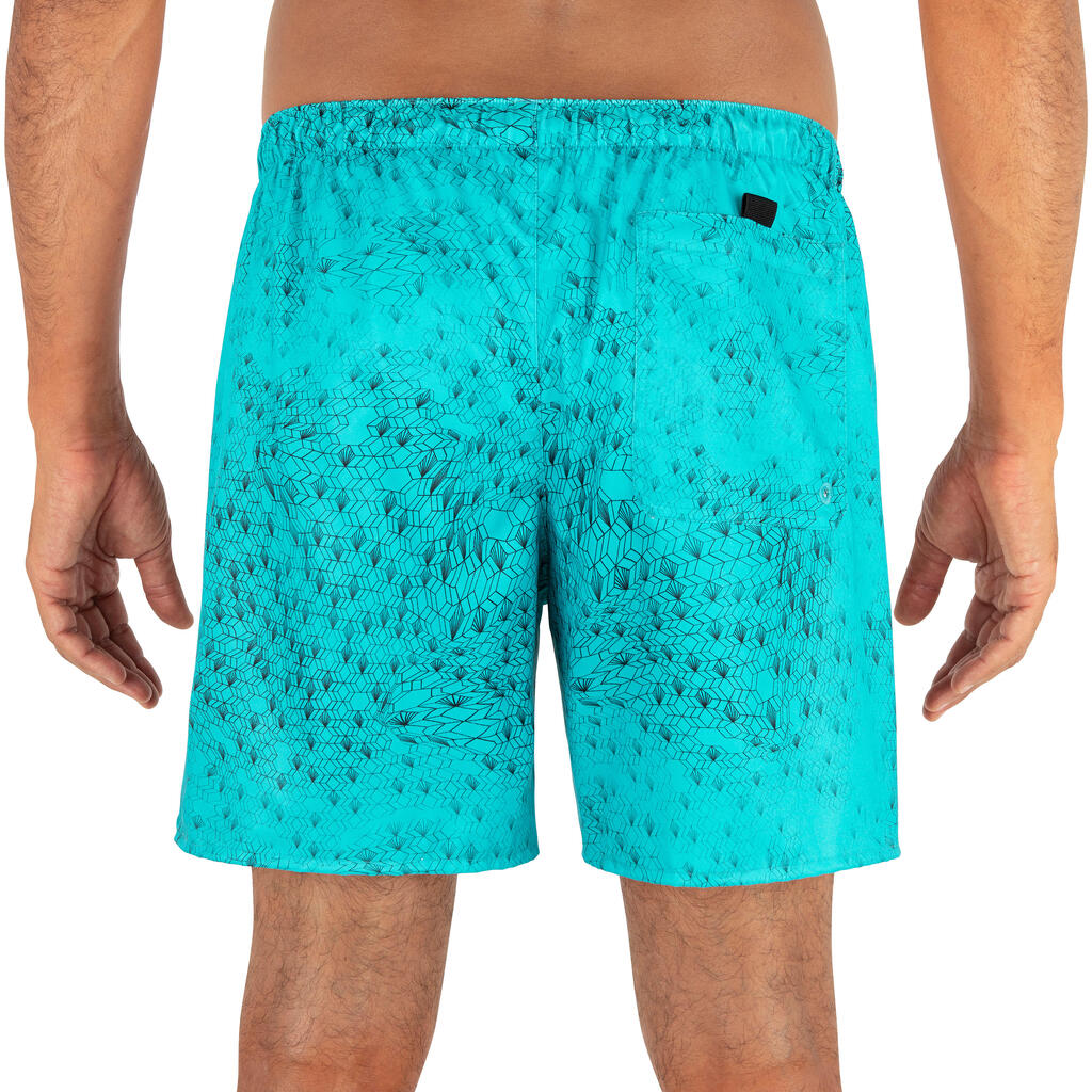 Surfing Short Boardshorts 100 - Blockoi Turquoise