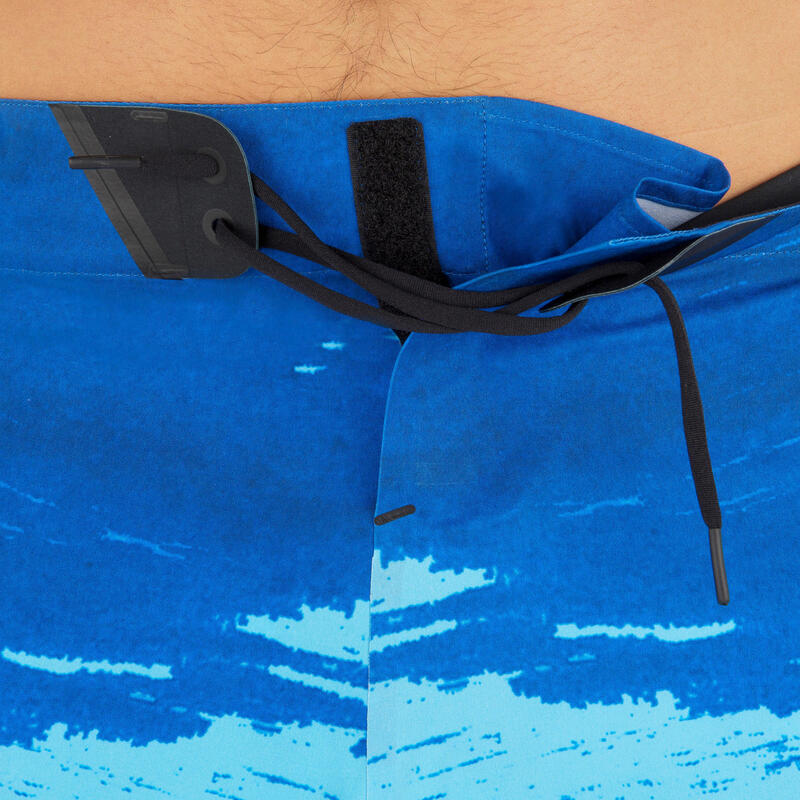 Szörfös boardshort 900S Trash, standard változat, kék 